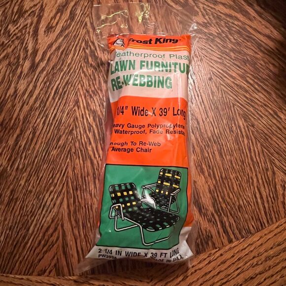 FROST KING Lawn Furniture Webbing 2 1/4"x 39 ft PW39SA Salmon - Picture 2 of 6